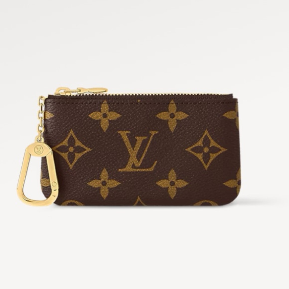 Louis Vuitton Monogram Canvas Key Pouch in Brown and Gold